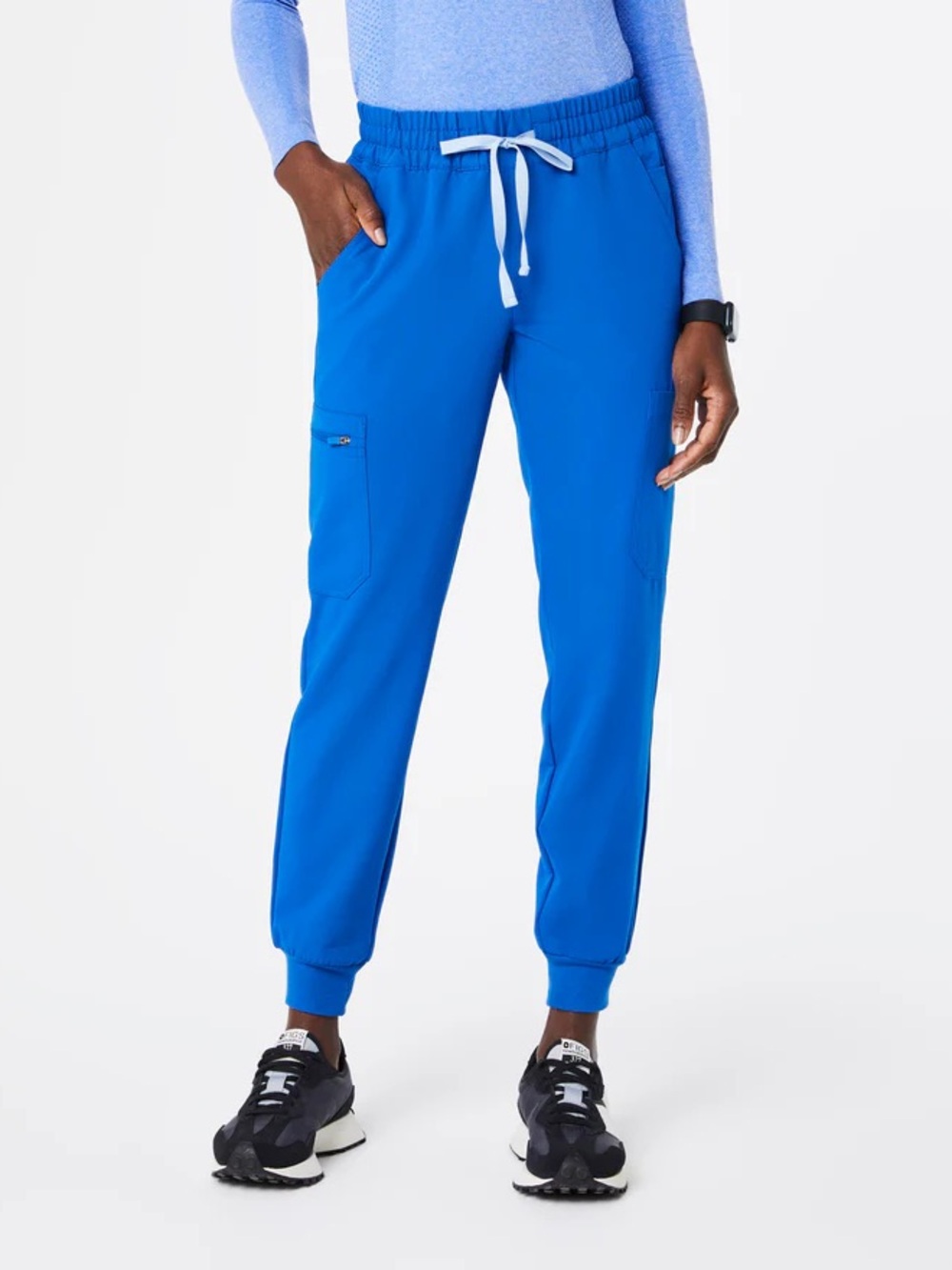 Figs Uman Scrubs High Rise Joggers in Royal Blue